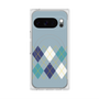 プレミアムスクエアケース with Pixelsnap［ Nordic Argyle - Blue ］