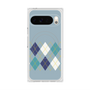 プレミアムスクエアケース with Pixelsnap［ Nordic Argyle - Blue ］