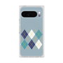 プレミアムスクエアケース with Pixelsnap［ Nordic Argyle - Blue ］