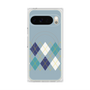 プレミアムスクエアケース with Pixelsnap［ Nordic Argyle - Blue ］