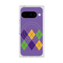 プレミアムスクエアケース with Pixelsnap［ Nordic Argyle - Purple ］