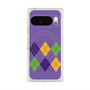 プレミアムスクエアケース with Pixelsnap［ Nordic Argyle - Purple ］