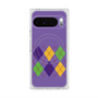 プレミアムスクエアケース with Pixelsnap［ Nordic Argyle - Purple ］