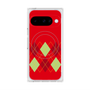 プレミアムスクエアケース with Pixelsnap［ Nordic Argyle - Red ］