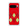 プレミアムスクエアケース with Pixelsnap［ Nordic Argyle - Red ］