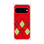 プレミアムスクエアケース with Pixelsnap［ Nordic Argyle - Red ］