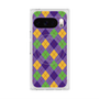 プレミアムスクエアケース with Pixelsnap［ Argyle - Purple ］