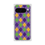プレミアムスクエアケース with Pixelsnap［ Argyle - Purple ］