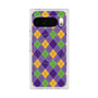 プレミアムスクエアケース with Pixelsnap［ Argyle - Purple ］
