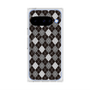 プレミアムスクエアケース with Pixelsnap［ Argyle - Black ］
