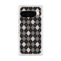 プレミアムスクエアケース with Pixelsnap［ Argyle - Black ］
