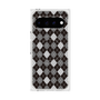 プレミアムスクエアケース with Pixelsnap［ Argyle - Black ］