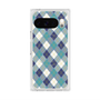 プレミアムスクエアケース with Pixelsnap［ Argyle - Blue ］