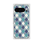 プレミアムスクエアケース with Pixelsnap［ Argyle - Blue ］