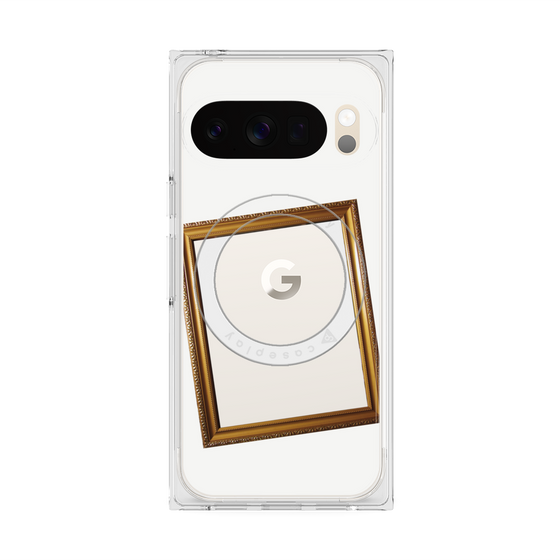 プレミアムスクエアケース with Pixelsnap［ Photo Frame - White ］