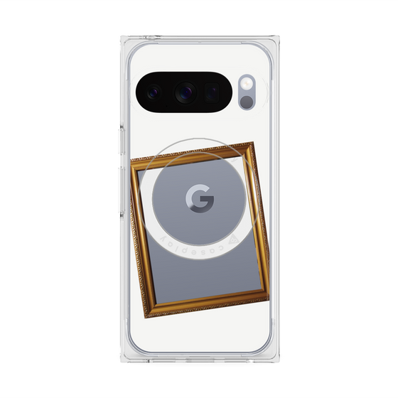 プレミアムスクエアケース with Pixelsnap［ Photo Frame - White ］