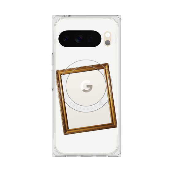 プレミアムスクエアケース with Pixelsnap［ Photo Frame - White ］