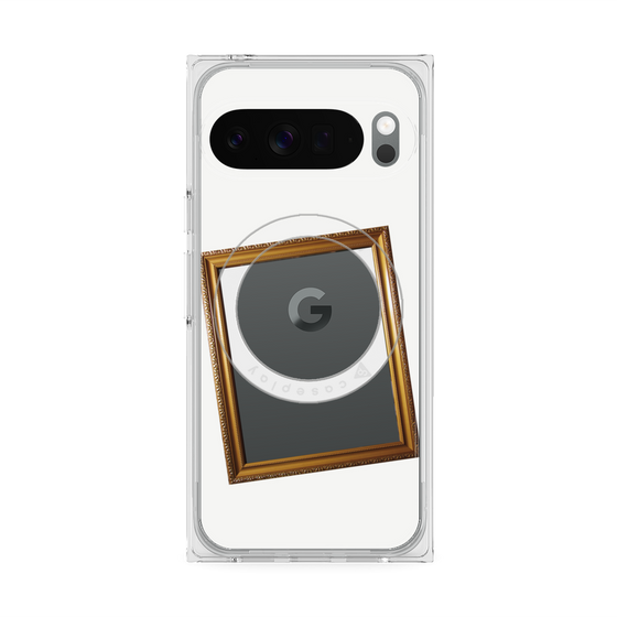 プレミアムスクエアケース with Pixelsnap［ Photo Frame - White ］