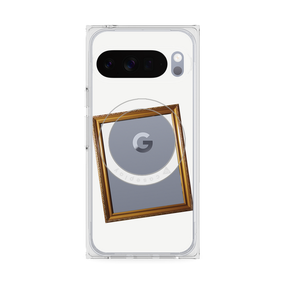 プレミアムスクエアケース with Pixelsnap［ Photo Frame - White ］