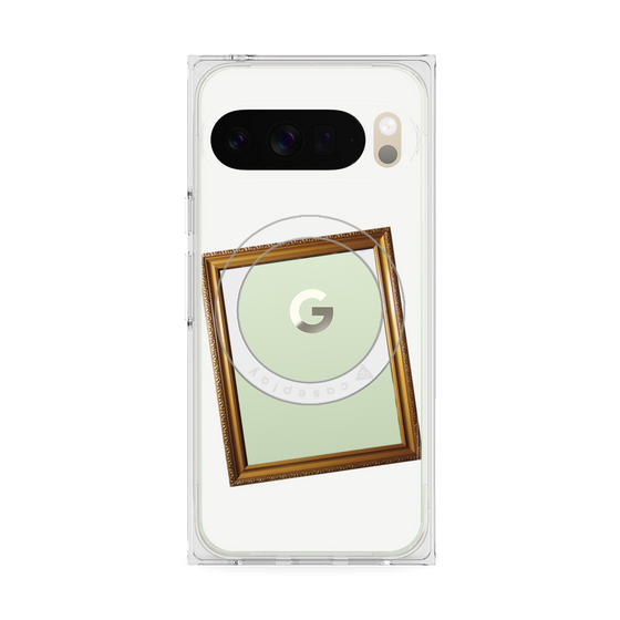 プレミアムスクエアケース with Pixelsnap［ Photo Frame - White ］