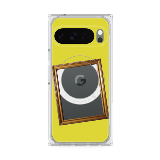 プレミアムスクエアケース with Pixelsnap［ Photo Frame - Yellow ］