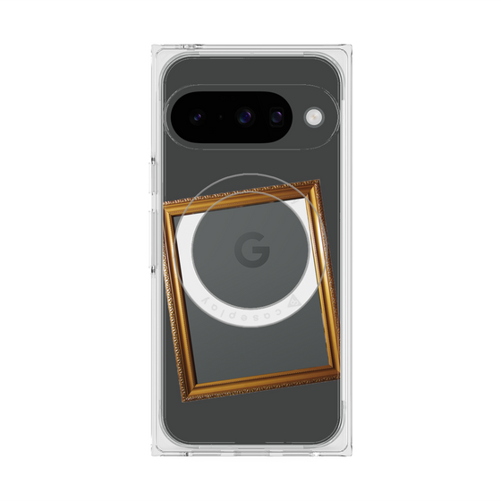 プレミアムスクエアケース with Pixelsnap［ Photo Frame - Gray ］