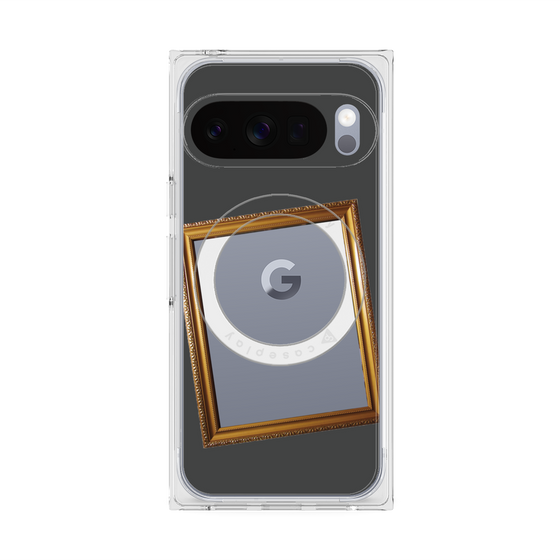 プレミアムスクエアケース with Pixelsnap［ Photo Frame - Gray ］