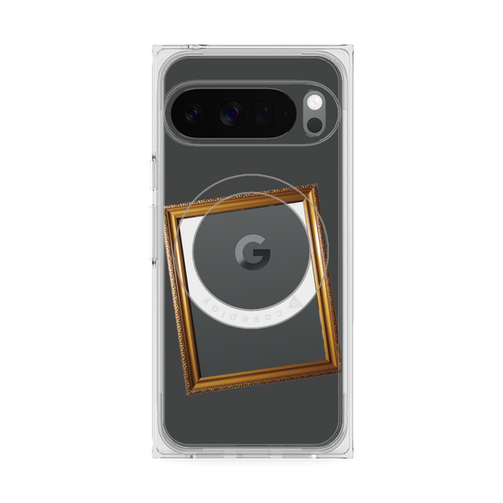 プレミアムスクエアケース with Pixelsnap［ Photo Frame - Gray ］
