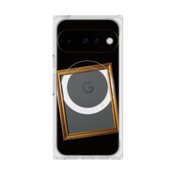 プレミアムスクエアケース with Pixelsnap［ Photo Frame - Black ］