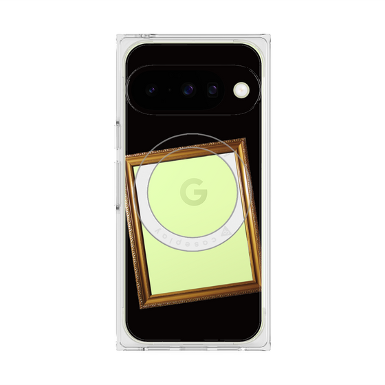プレミアムスクエアケース with Pixelsnap［ Photo Frame - Black ］