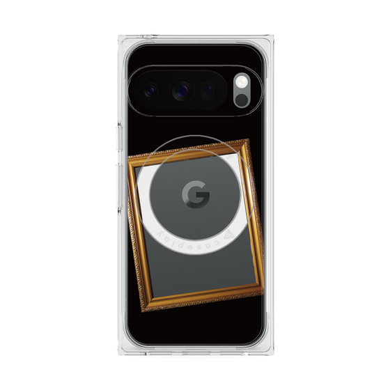 プレミアムスクエアケース with Pixelsnap［ Photo Frame - Black ］