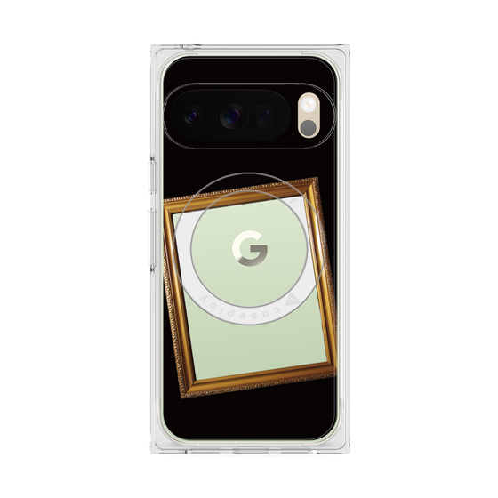 プレミアムスクエアケース with Pixelsnap［ Photo Frame - Black ］