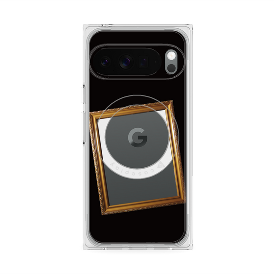 プレミアムスクエアケース with Pixelsnap［ Photo Frame - Black ］