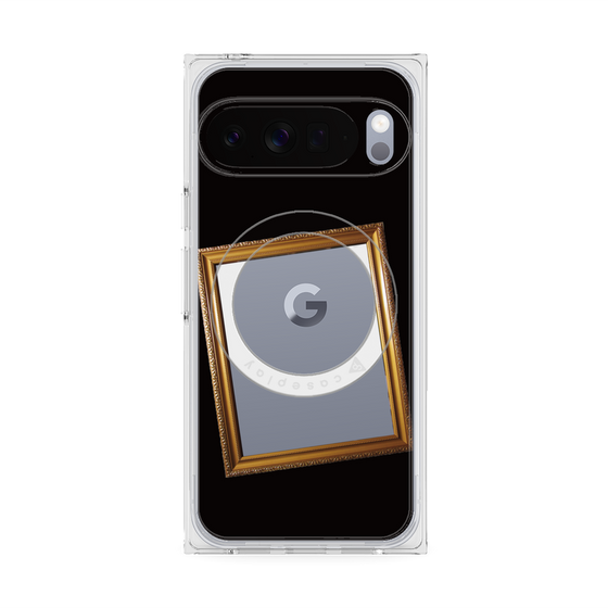 プレミアムスクエアケース with Pixelsnap［ Photo Frame - Black ］