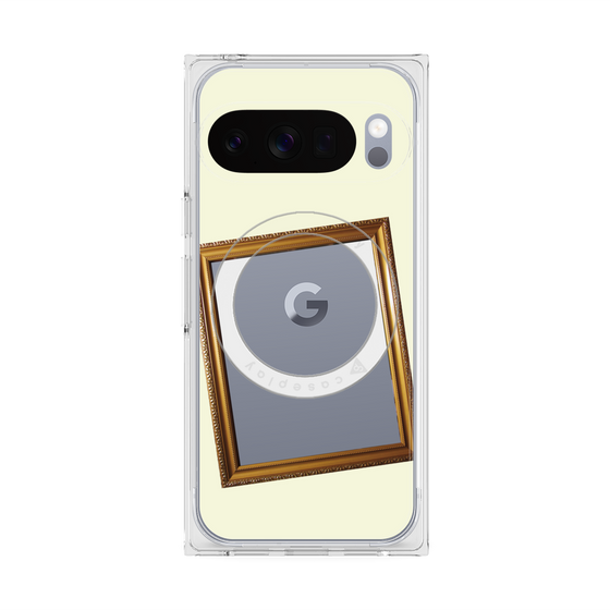 プレミアムスクエアケース with Pixelsnap［ Photo Frame - Ivory ］