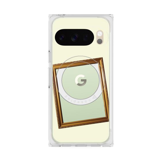 プレミアムスクエアケース with Pixelsnap［ Photo Frame - Ivory ］