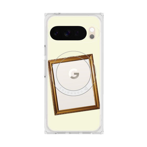 プレミアムスクエアケース with Pixelsnap［ Photo Frame - Ivory ］