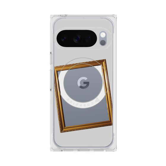 プレミアムスクエアケース with Pixelsnap［ Photo Frame - Light Gray ］