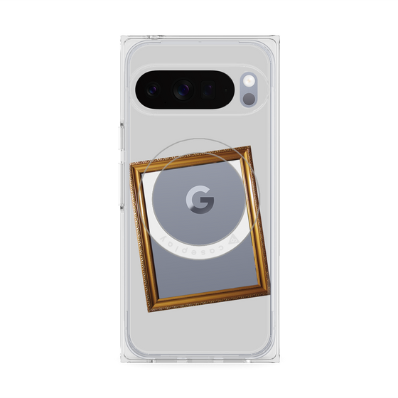 プレミアムスクエアケース with Pixelsnap［ Photo Frame - Light Gray ］