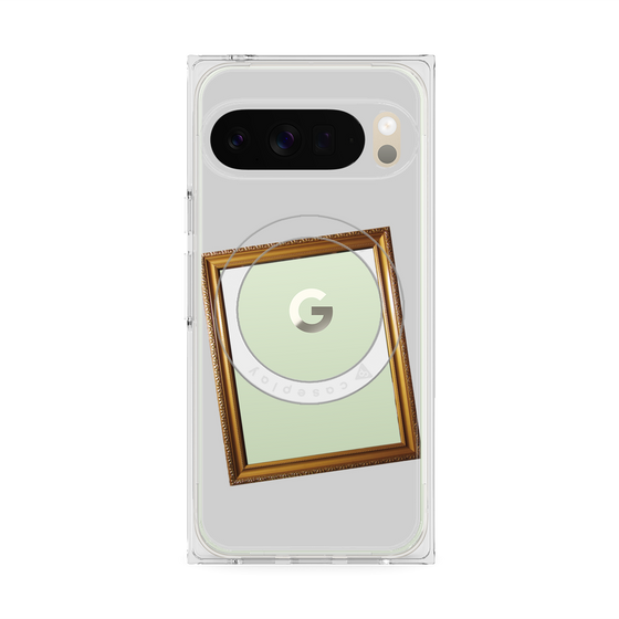 プレミアムスクエアケース with Pixelsnap［ Photo Frame - Light Gray ］