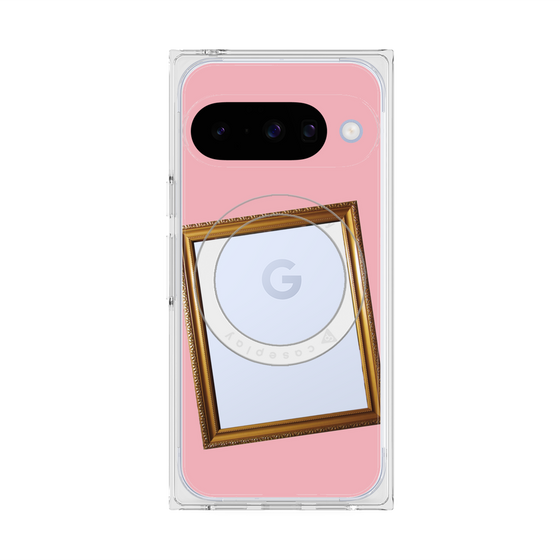 プレミアムスクエアケース with Pixelsnap［ Photo Frame - Pink ］