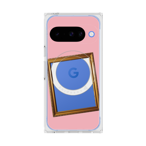 プレミアムスクエアケース with Pixelsnap［ Photo Frame - Pink ］