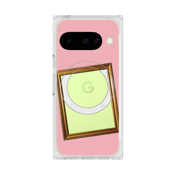 プレミアムスクエアケース with Pixelsnap［ Photo Frame - Pink ］