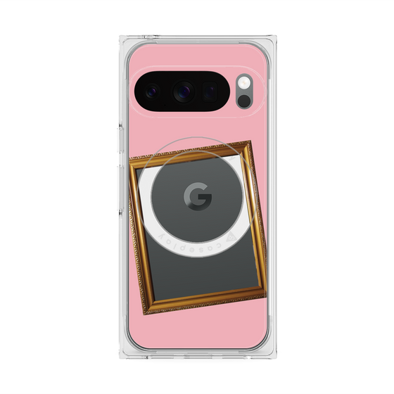 プレミアムスクエアケース with Pixelsnap［ Photo Frame - Pink ］