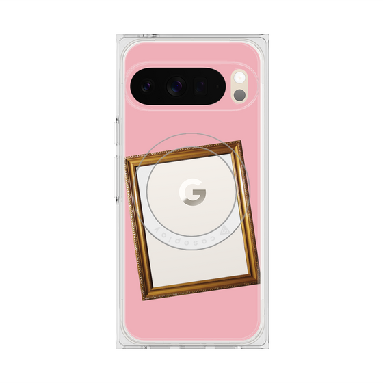 プレミアムスクエアケース with Pixelsnap［ Photo Frame - Pink ］