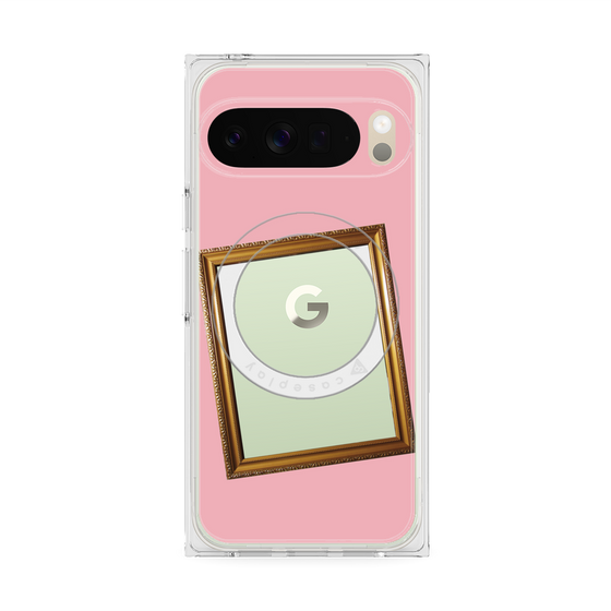 プレミアムスクエアケース with Pixelsnap［ Photo Frame - Pink ］