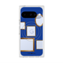 プレミアムスクエアケース with Pixelsnap［ Photo Frames - Blue ］