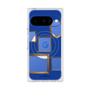 プレミアムスクエアケース with Pixelsnap［ Photo Frames - Blue ］
