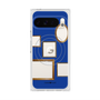 プレミアムスクエアケース with Pixelsnap［ Photo Frames - Blue ］