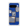 プレミアムスクエアケース with Pixelsnap［ Photo Frames - Blue ］